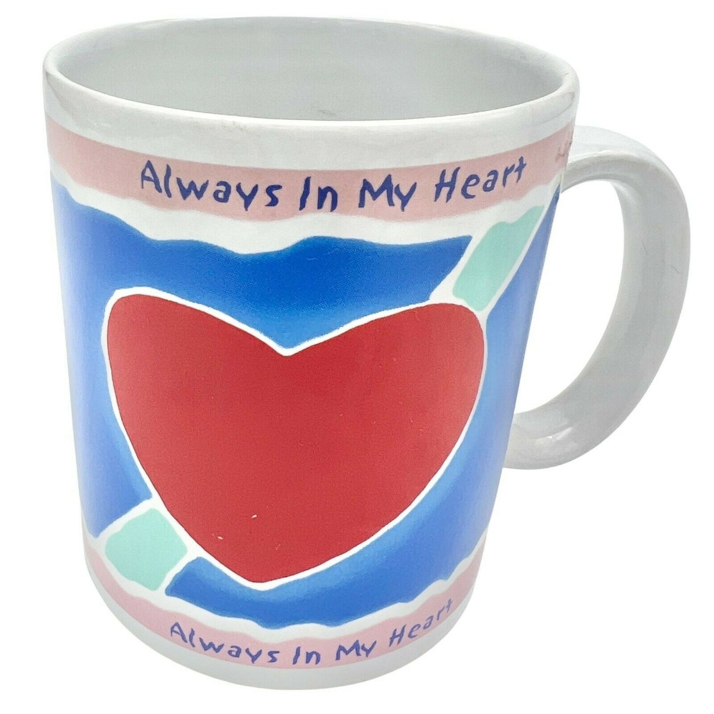 Always in My Heart 6oz White Mug Valentines Lovers Multicolor