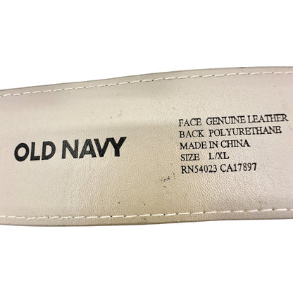Old Navy Womens Belt Faux Suede Beige With D-Ring Closure L/XL Genuine Leather