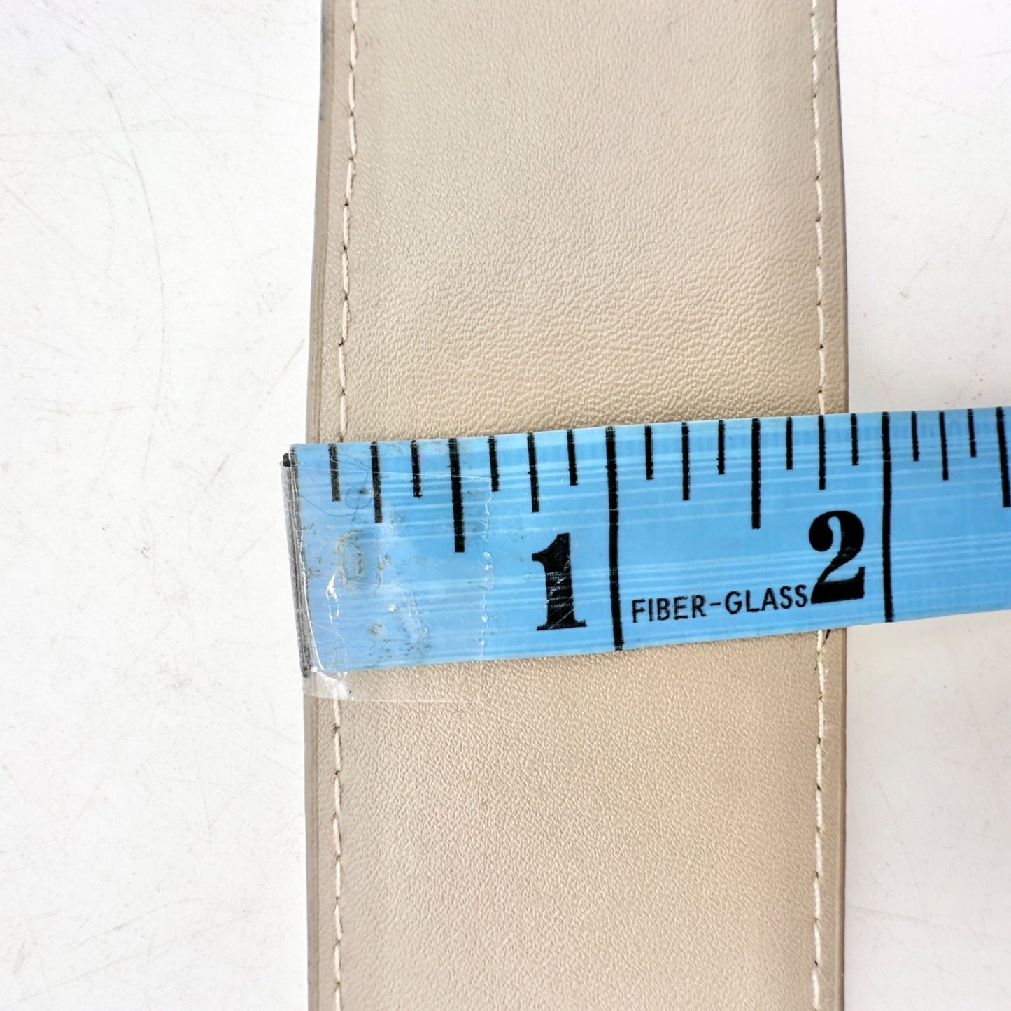 Old Navy Womens Belt Faux Suede Beige With D-Ring Closure L/XL Genuine Leather