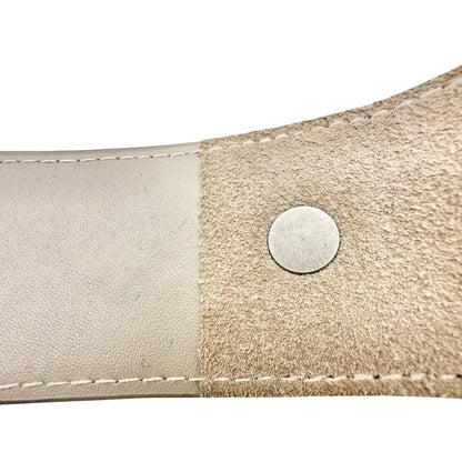 Old Navy Womens Belt Faux Suede Beige With D-Ring Closure L/XL Genuine Leather