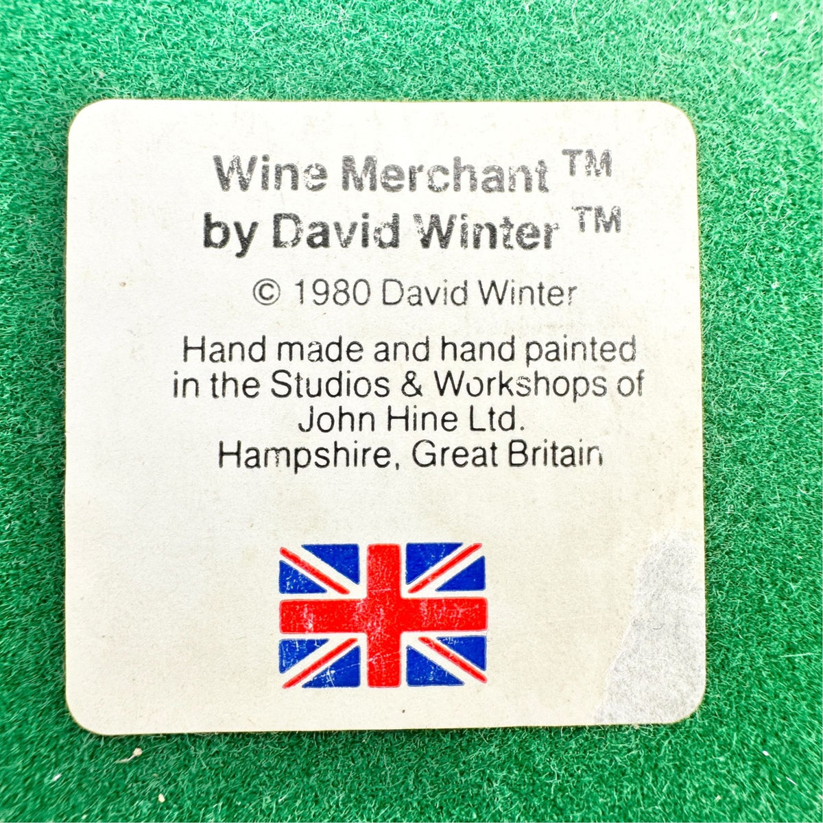 David Winter 1980 Wine Merchant Cottage Handcrafted Hand Painted Collectible