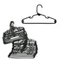 Childrens Hangers Pack Of 30 Black Plastic Lightweight Durable Strap Notches