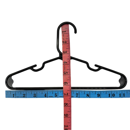 Childrens Hangers Pack Of 30 Black Plastic Lightweight Durable Strap Notches
