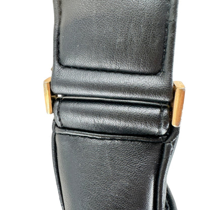 Liz Claiborne Shoulder Bag Black With Gold Accent Elegant and Functional 8x11x3