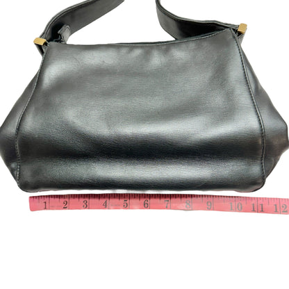Liz Claiborne Shoulder Bag Black With Gold Accent Elegant and Functional 8x11x3