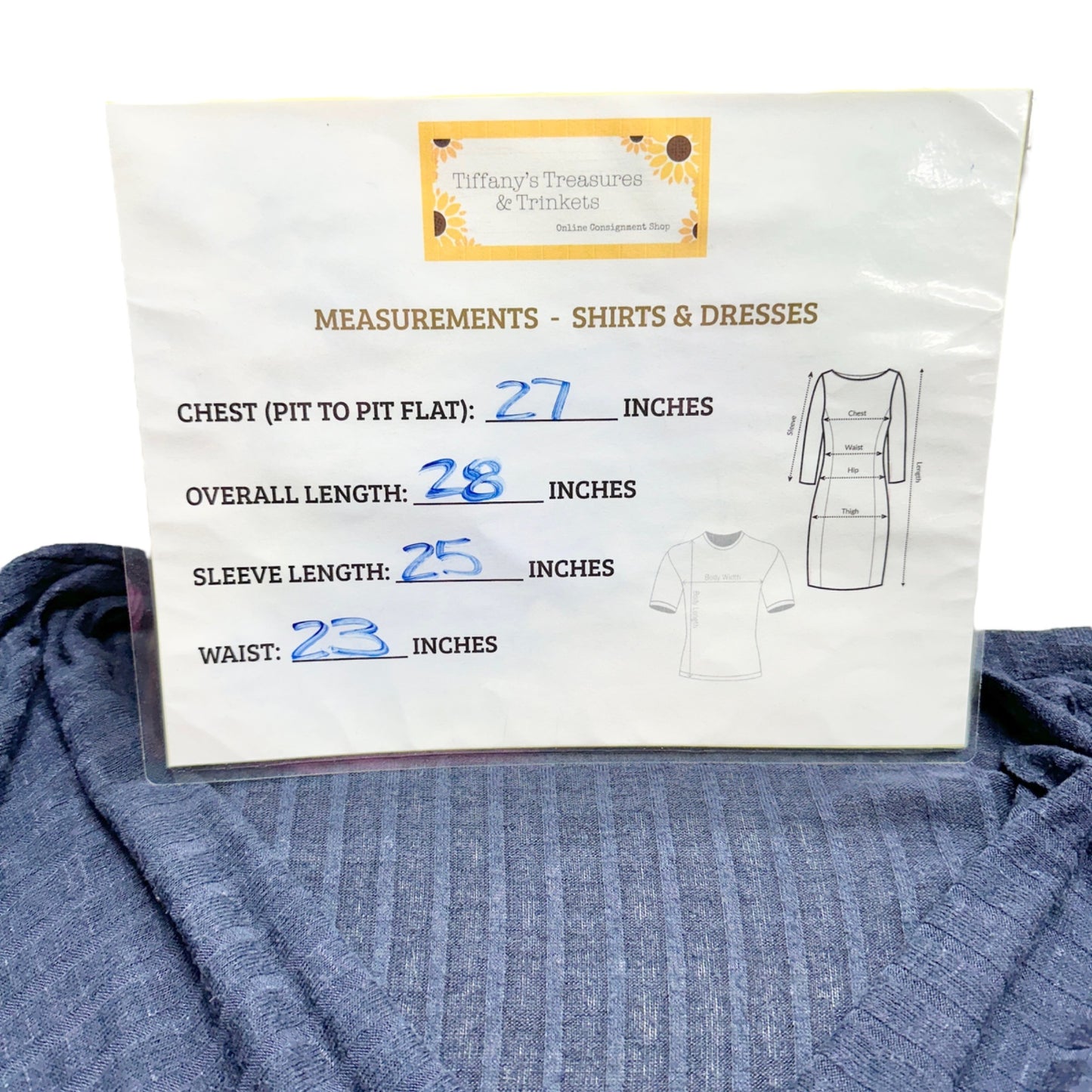 Lane Bryant Sweater Womens 26/28 Navy Gathered Waist Side Tie Crossover Vneck