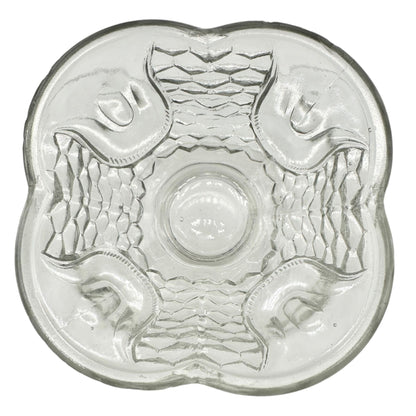 Federal Glass 1914 Wabash Childrens Vegetable 4pc Set Tulip & Honeycomb Pattern