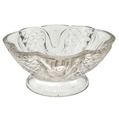 Federal Glass 1914 Wabash Childrens Vegetable 4pc Set Tulip & Honeycomb Pattern