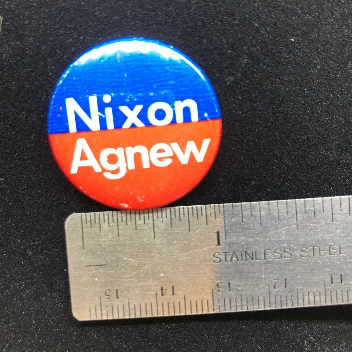 Vintage Nixon Agnew Campaign Pin 1in Red White Blue 1968 Metal