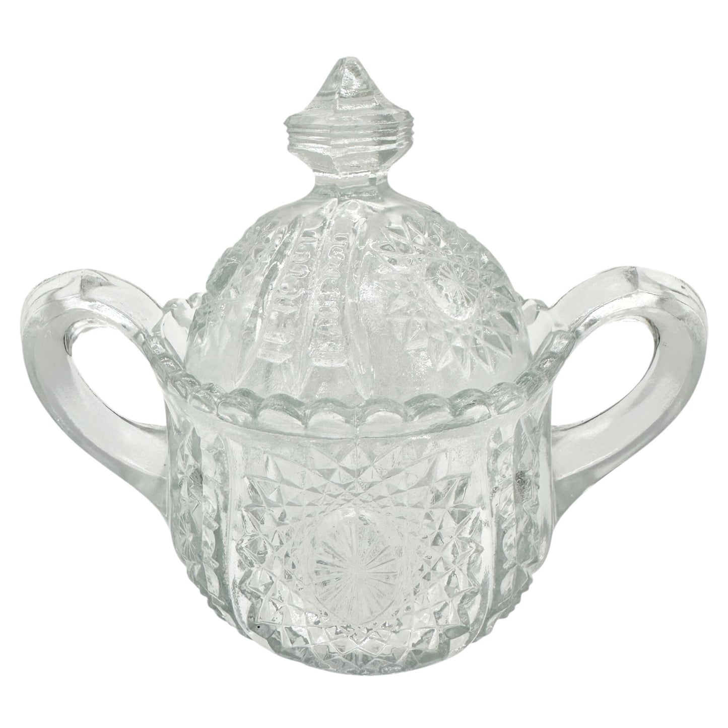 Oval Star No 300 Childs Mini 4 Pc Table Set TS-39 Indiana Glass Co Clear Crystal