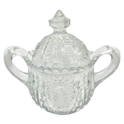 Oval Star No 300 Childs Mini 4 Pc Table Set TS-39 Indiana Glass Co Clear Crystal
