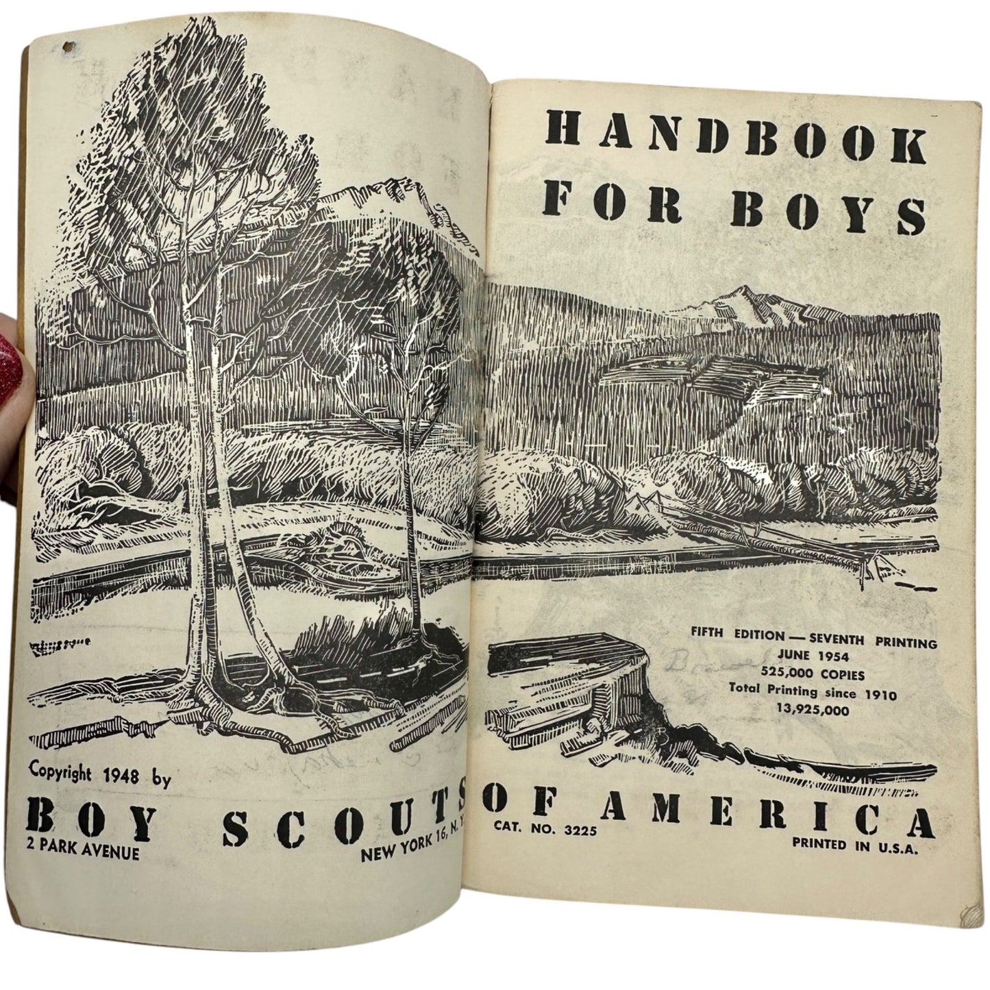 Boy Scouts of America 1954 Handbook For Boys Vintage Paperback Scouting