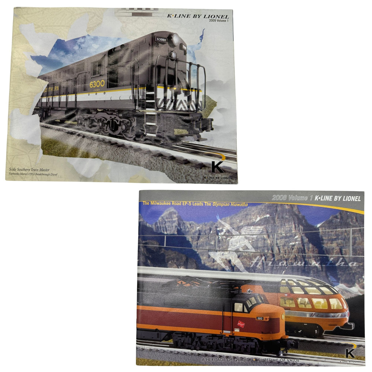 K Line By Lionel Model Train Catalogs 2008 and 2009 Volume 1 Collectible Lot