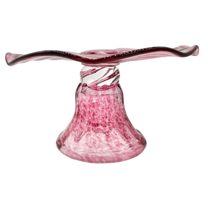 Cake Stand Pink Art Glass Alex Andriani 2001 Treasures for Children Convention