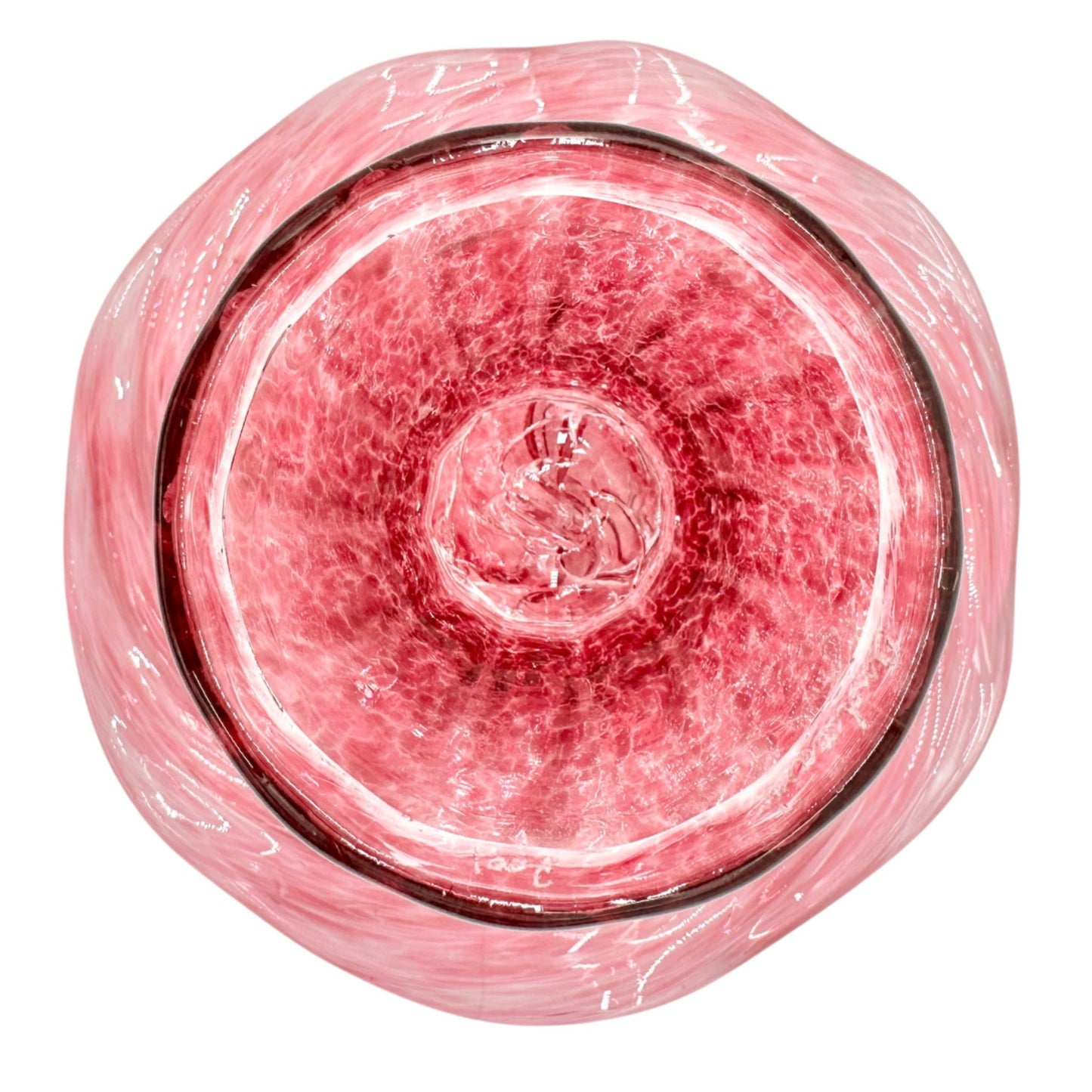 Cake Stand Pink Art Glass Alex Andriani 2001 Treasures for Children Convention