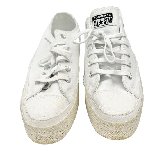 Converse All Star 9.5 White Canvas Espadrille Low Shoes