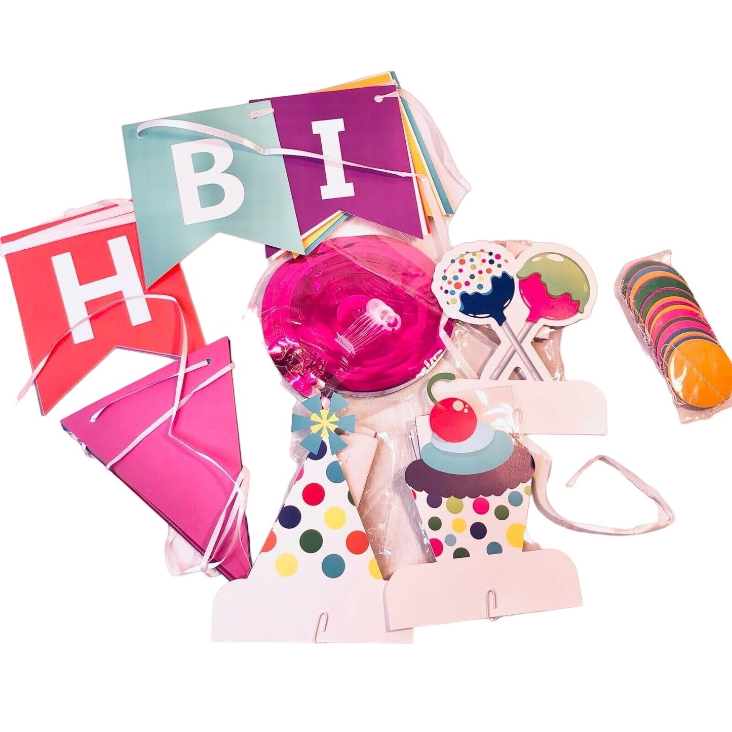 Happy Birthday Party Decor Set Banner Decorations and More EUC or NEW