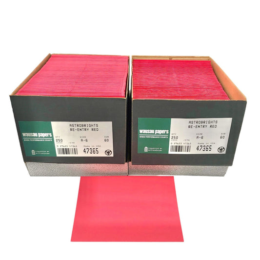 Wasau Papers Astrobrights Envelopes A-6 Re-Entry Red 449 Qty in Box