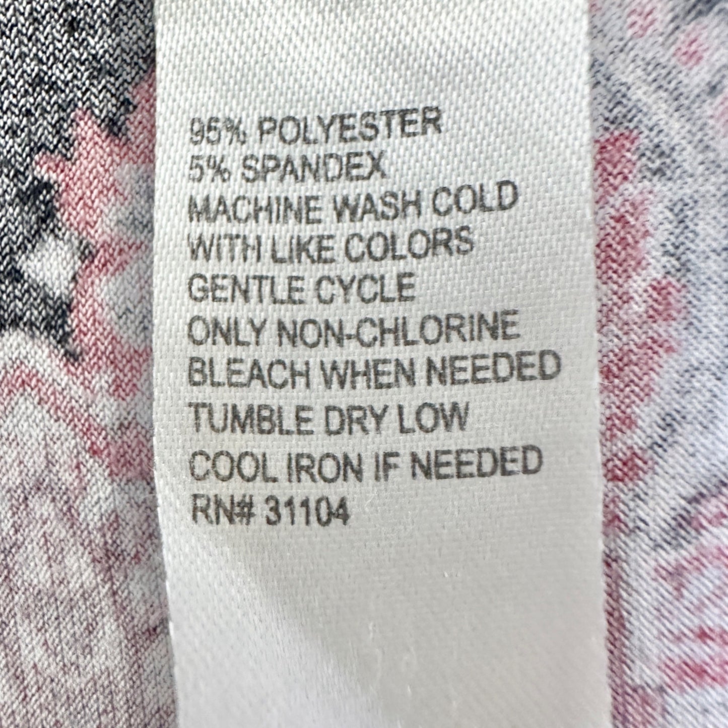 New Directions Curvy Pants Womens 1X Black Red Paisley Print Pull-On Poly Blend