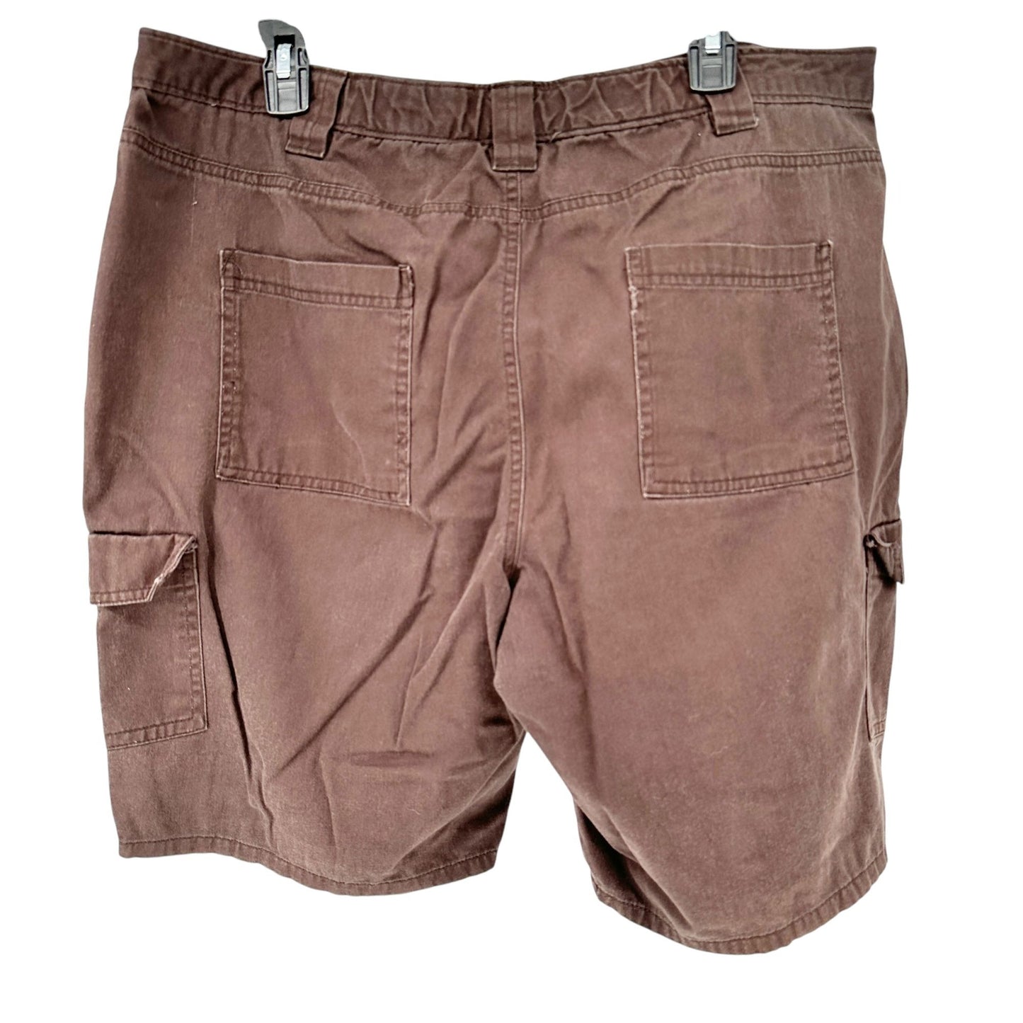Basic Editions Cargo Shorts Womens XL Brown Cotton Polyester