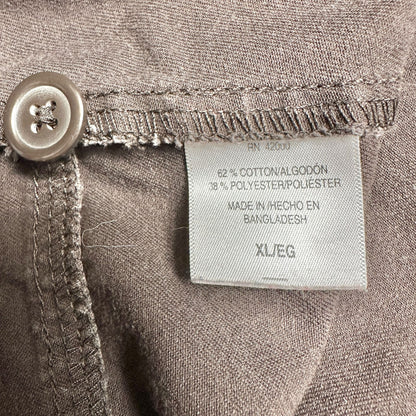 Basic Editions Cargo Shorts Womens XL Brown Cotton Polyester
