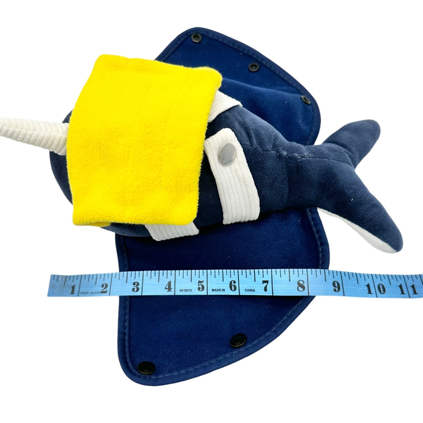 Sensory4U Narwhal Soft Plush Sensory Activity Toy For Ages 3+ Blue White Yellow