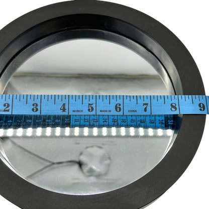 Round Black Wall Mirrors Set Of 2 With Hanging Hardware 7 in and 9 in Diameter