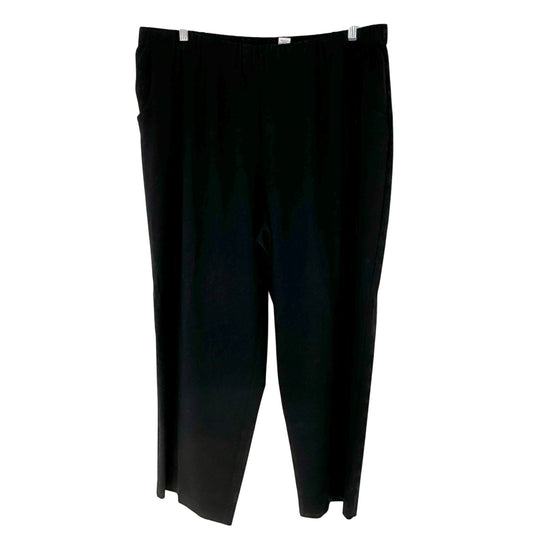 Womens Black Stretch Pants 24W Elastic Waist Relaxed Fit by Croft & Barrow