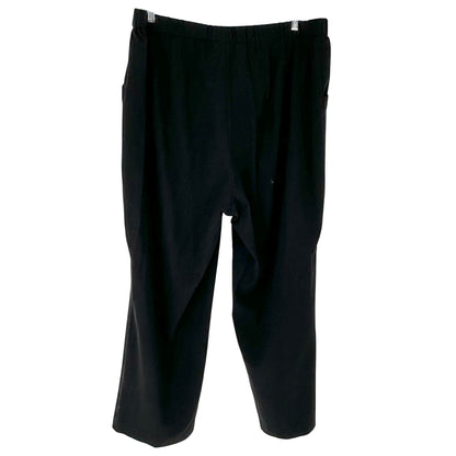 Womens Black Stretch Pants 24W Elastic Waist Relaxed Fit by Croft & Barrow
