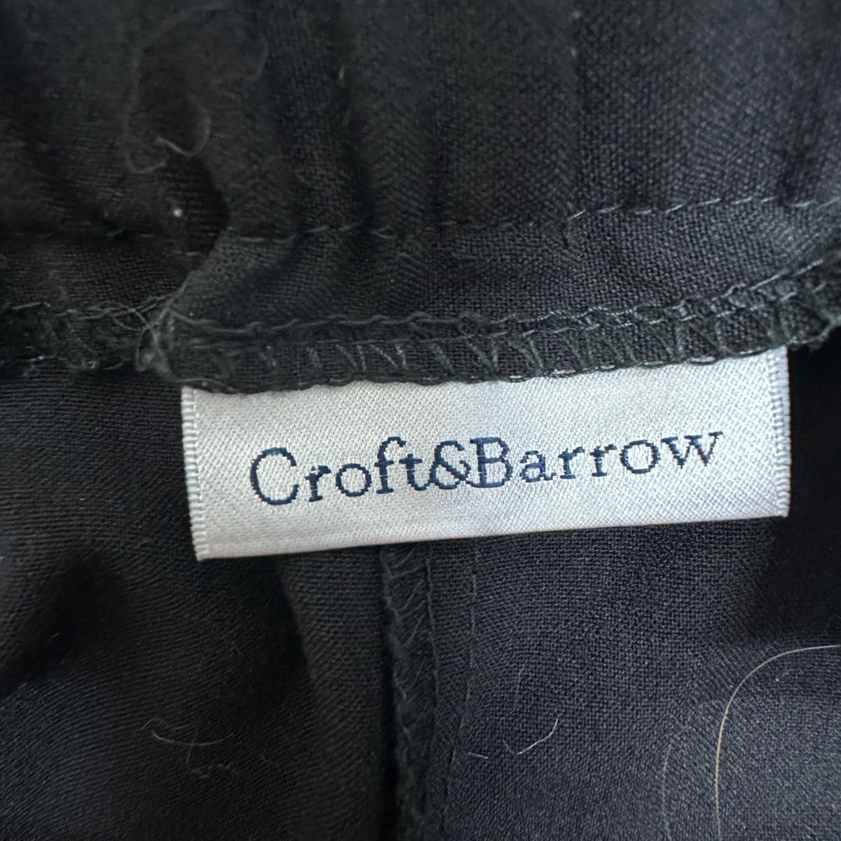 Womens Black Stretch Pants 24W Elastic Waist Relaxed Fit by Croft & Barrow