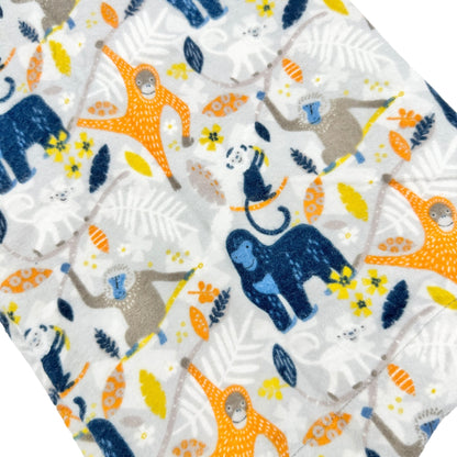 Fleece Pillowcase Jungle Animals Soft Cozy Warm Vibrant Colors Monkeys