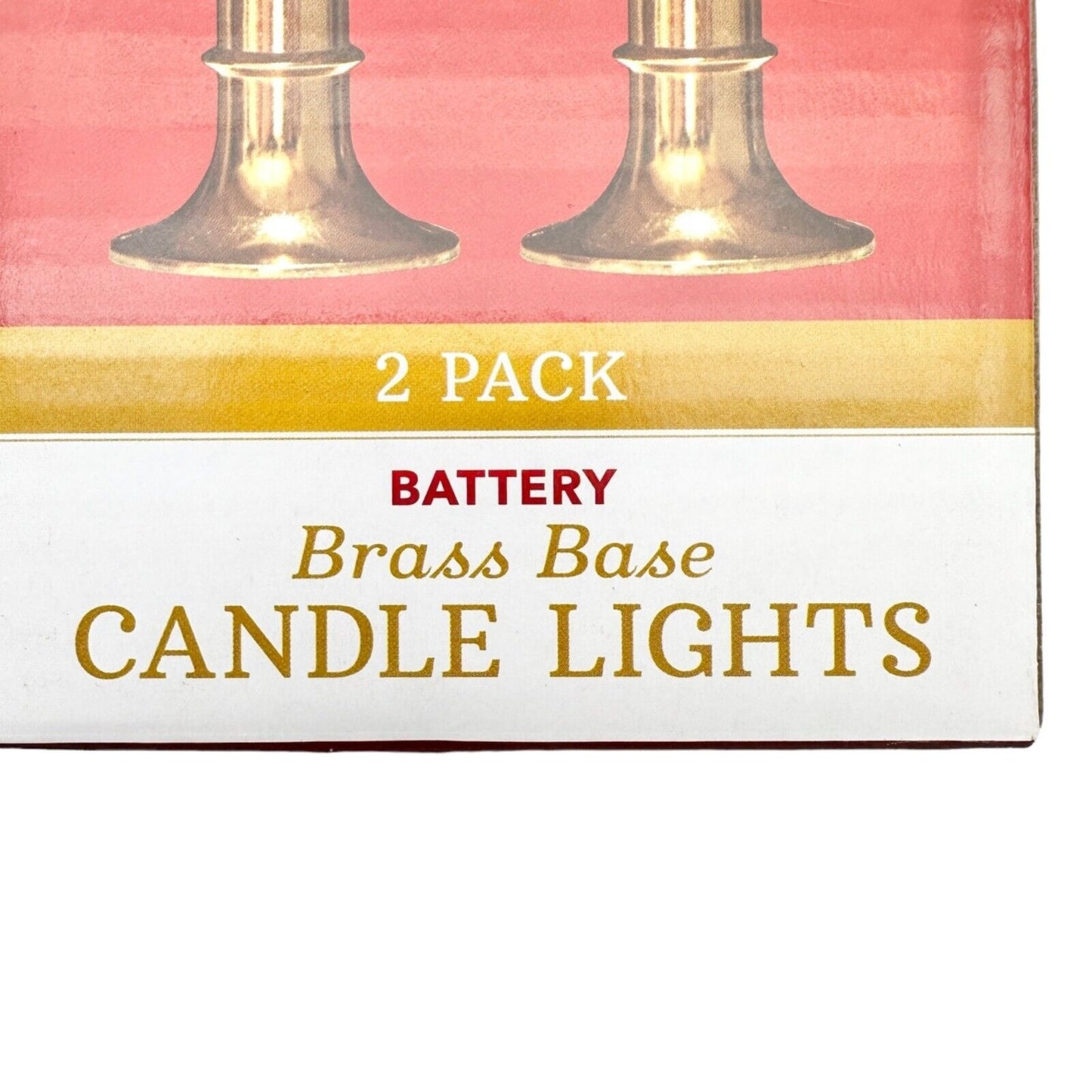 Christmas Tree Shops Set of 10 Candle Lights 9 in White Brass Base Battery NIB