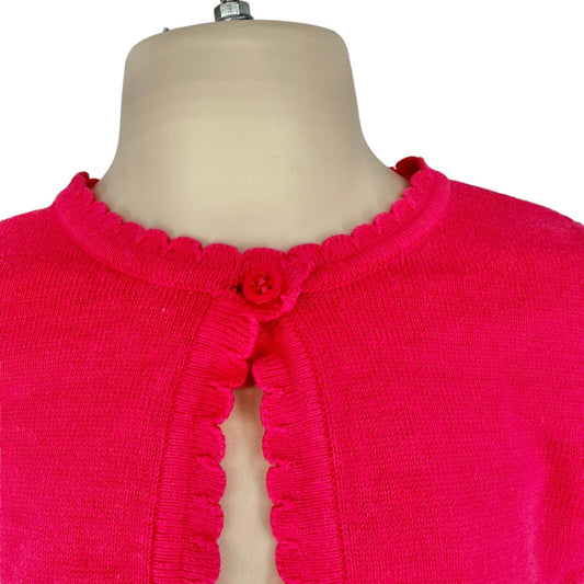 Blueberi Boulevard Girls 4T Cropped Cardigan Sweater Pink Cotton