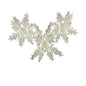 Set of 3 Wooden Cut-Out Snowflakes 6 inch White Assembly Required