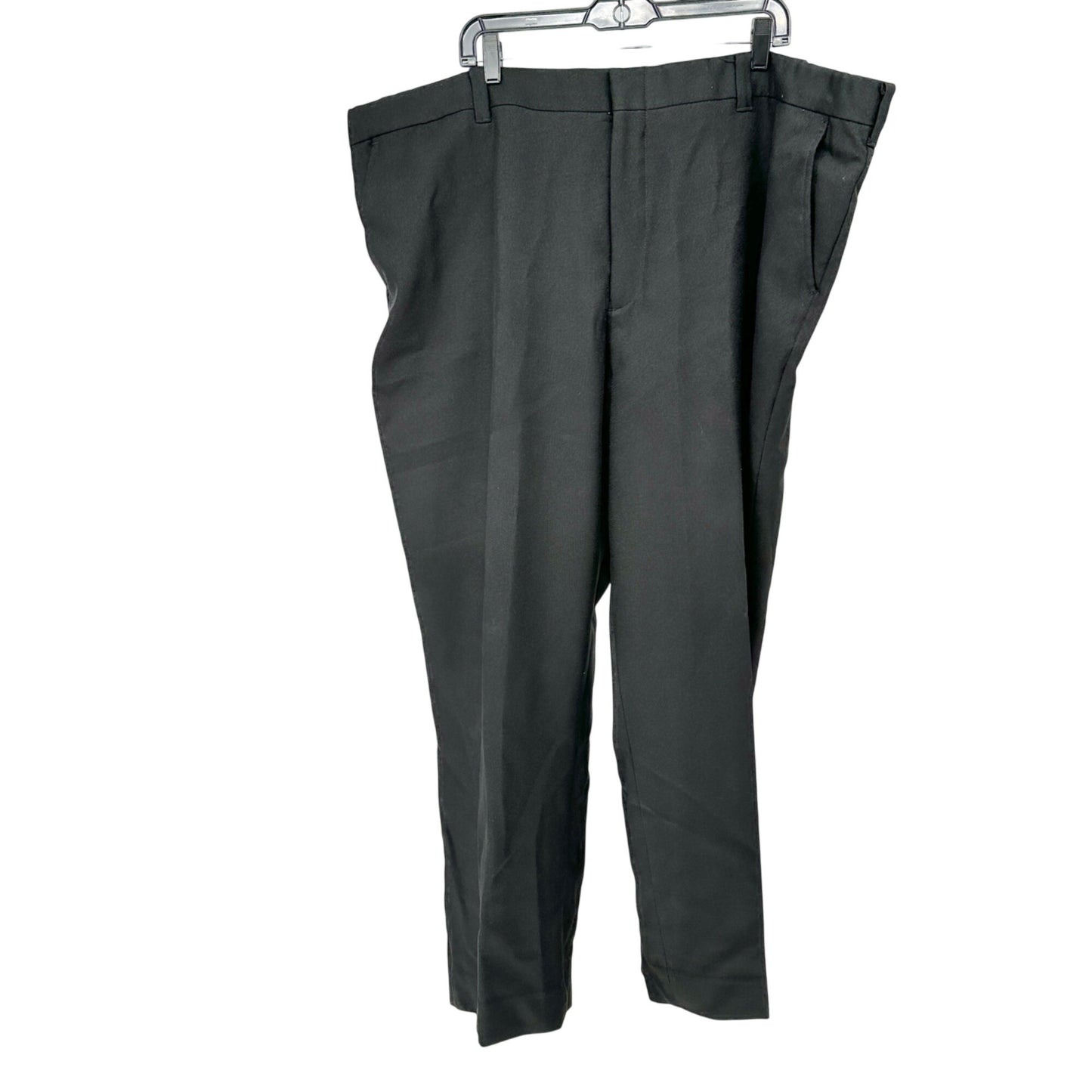 CM Gold Series Dress Pants Mens Size 52x30 Black Polyester Tailored Fit Pockets