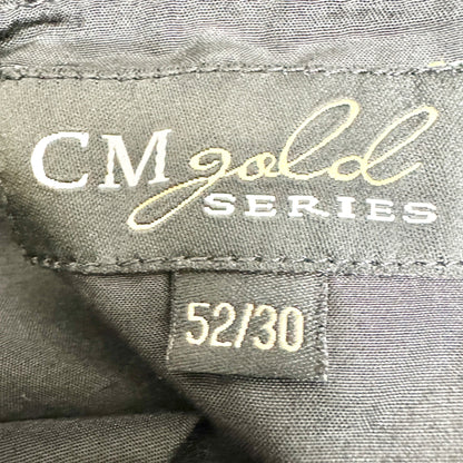 CM Gold Series Dress Pants Mens Size 52x30 Black Polyester Tailored Fit Pockets