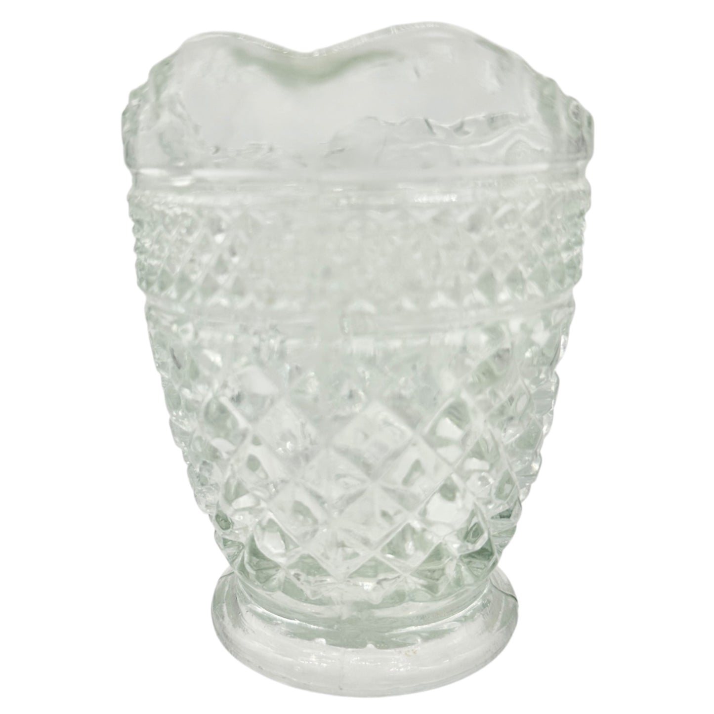 Anchor Hocking Wexford Creamer Pitcher Clear Glass 4.5 inches Tall Vintage