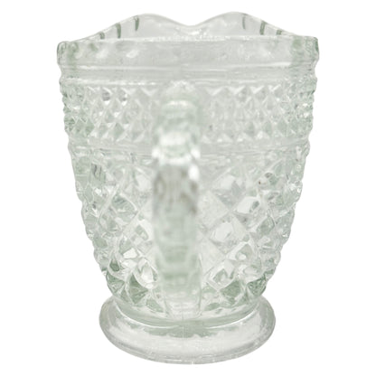 Anchor Hocking Wexford Creamer Pitcher Clear Glass 4.5 inches Tall Vintage