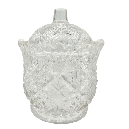 Thumbelina Flattened Diamond 5 Pc Childrens Tableware Set Vintage EAPG Glassware