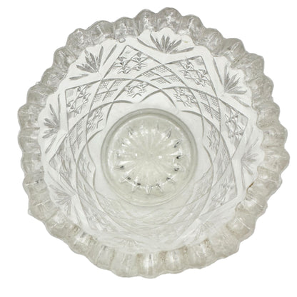 Thumbelina Flattened Diamond 5 Pc Childrens Tableware Set Vintage EAPG Glassware