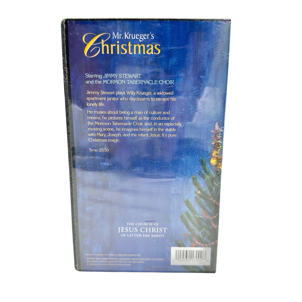 Mr Kruegers Christmas 1980 TV Special VHS Sealed Box Jimmy Stewart Mormon Choir