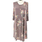 Latched Mama Dress Womens 1X Brown Multicolor 3/4 Sleeves Pockets Soft Stretchy