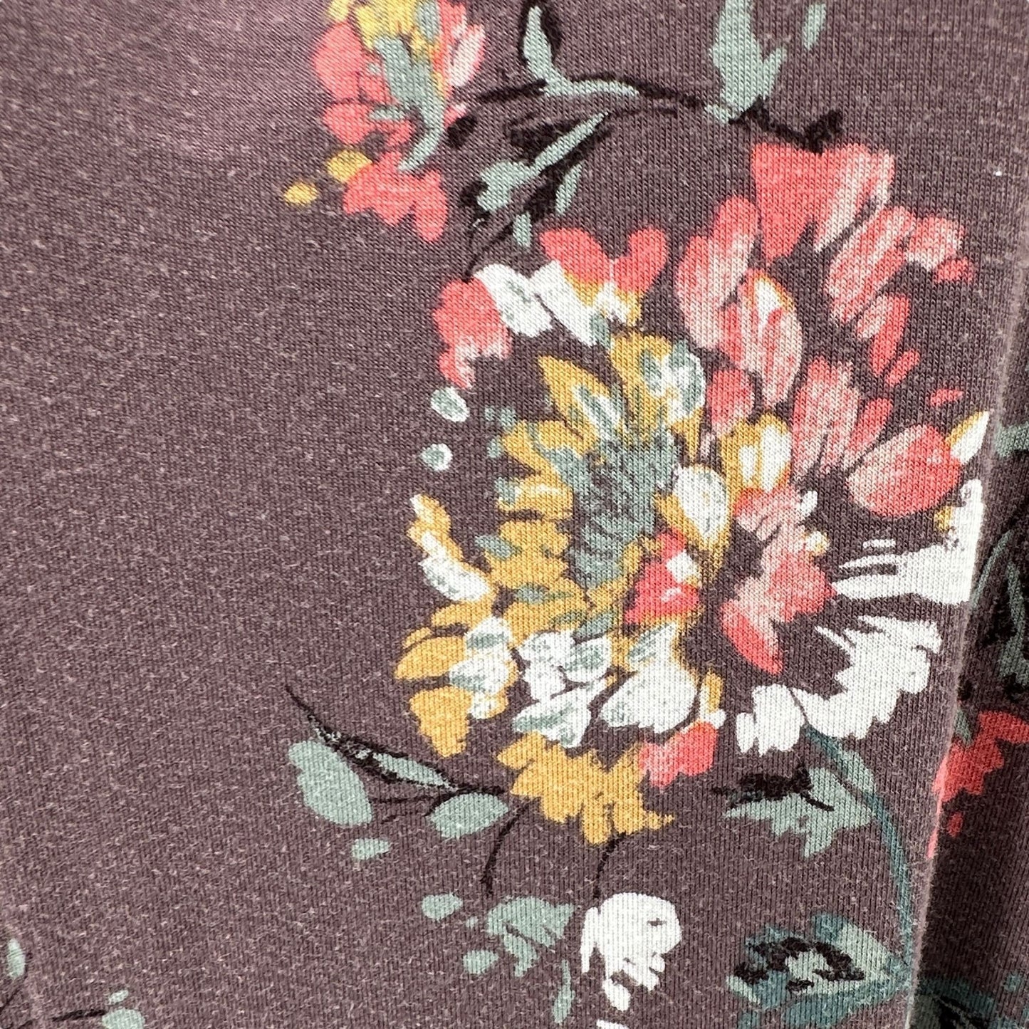 Latched Mama Dress Womens 1X Brown Multicolor 3/4 Sleeves Pockets Soft Stretchy