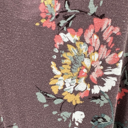 Latched Mama Dress Womens 1X Brown Multicolor 3/4 Sleeves Pockets Soft Stretchy