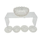 Crystal Jewel B-8 CnCL Childrens Lacy Daisy Table Bowl Set Of 5 Clear Glass