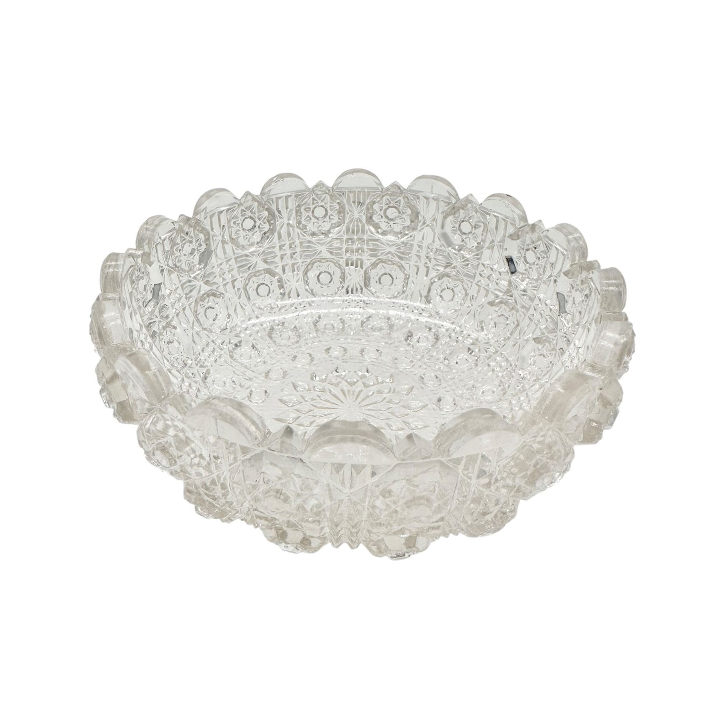 Crystal Jewel B-8 CnCL Childrens Lacy Daisy Table Bowl Set Of 5 Clear Glass
