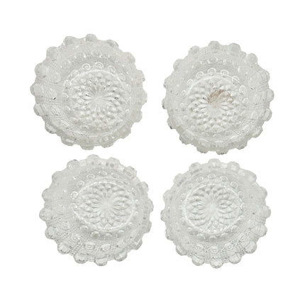 Crystal Jewel B-8 CnCL Childrens Lacy Daisy Table Bowl Set Of 5 Clear Glass