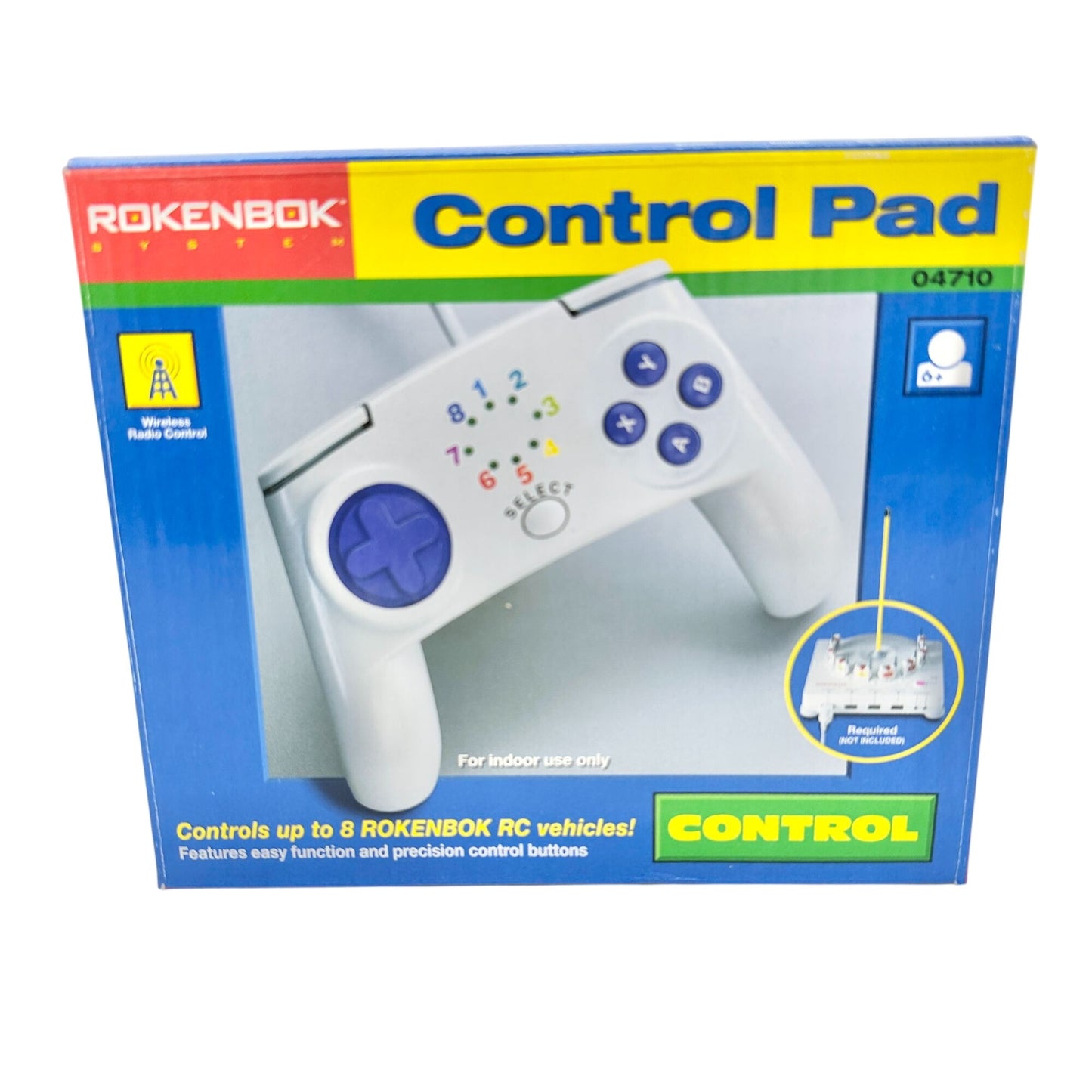 Rokenbok Wireless Control Pad For RC Vehicles Model 04710 White Purple in Box