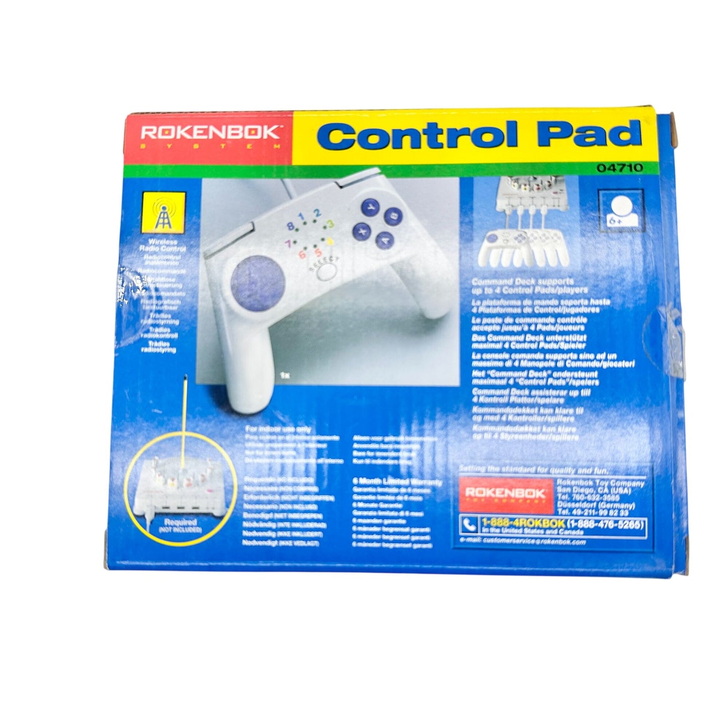 Rokenbok Wireless Control Pad For RC Vehicles Model 04710 White Purple in Box