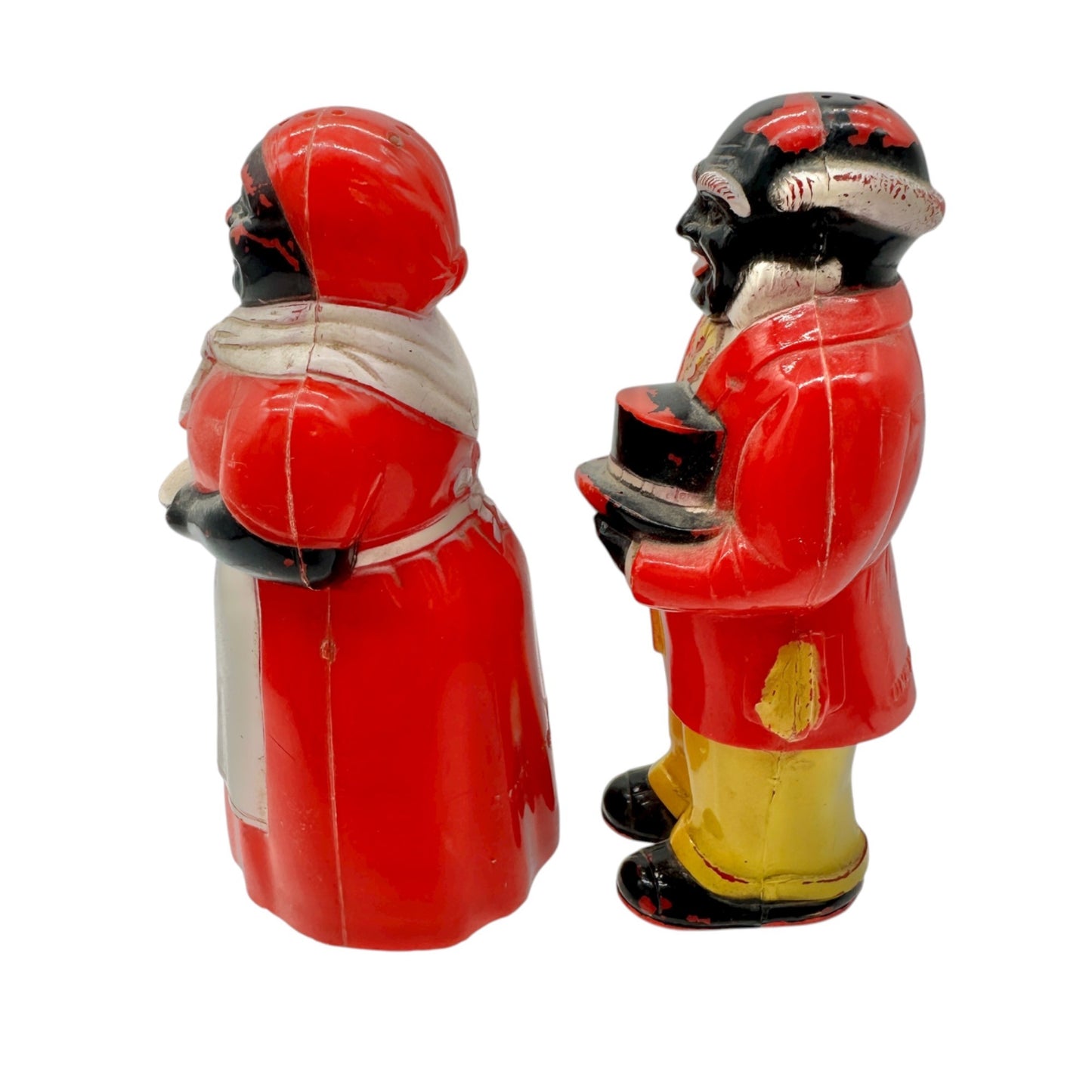 Black Americana Aunt Jemima and Uncle Mose Salt and Pepper Shakers Plastic 1950s